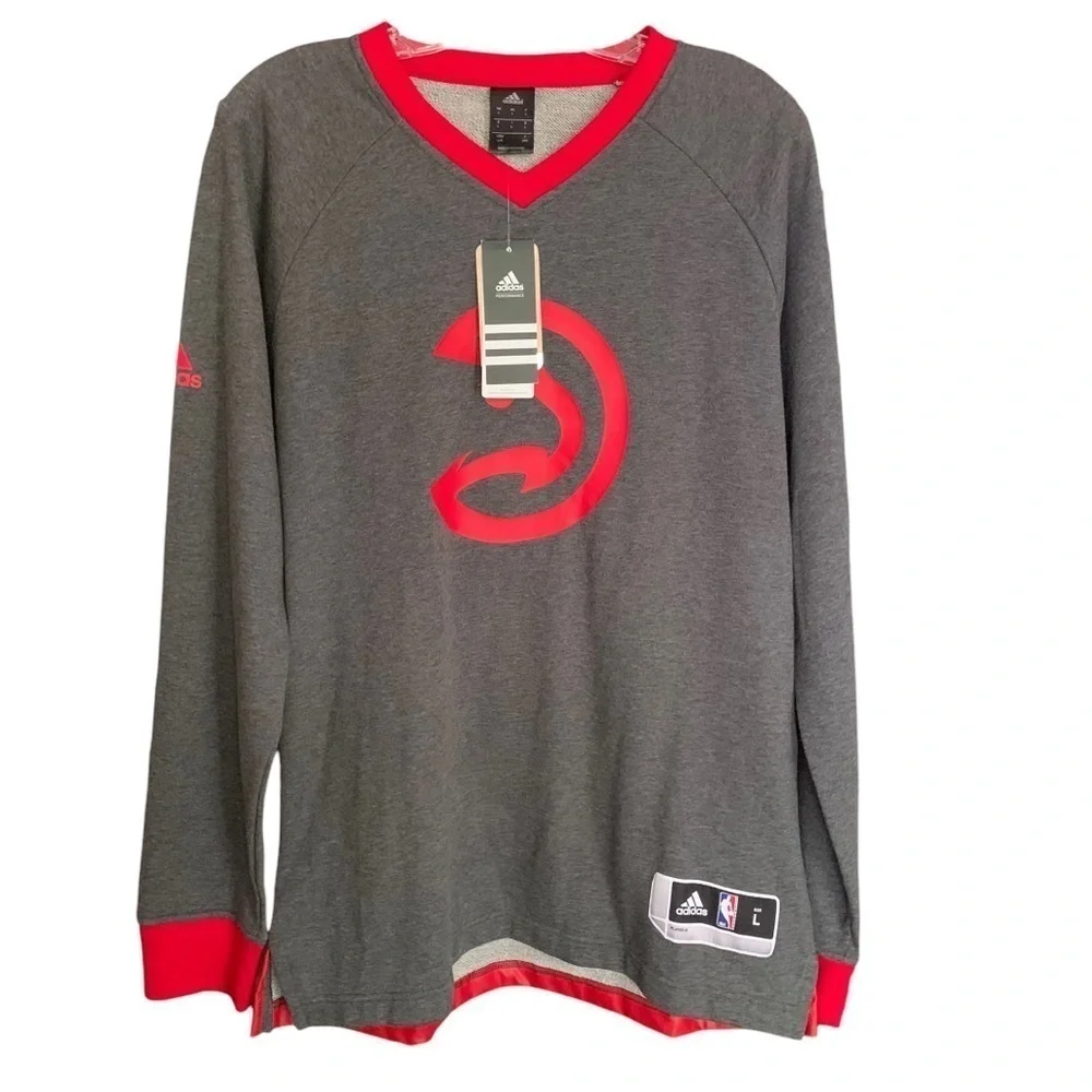 Adidas NBA Atlanta Hawks Second Half Long Sleeve Player Shirt Sz L